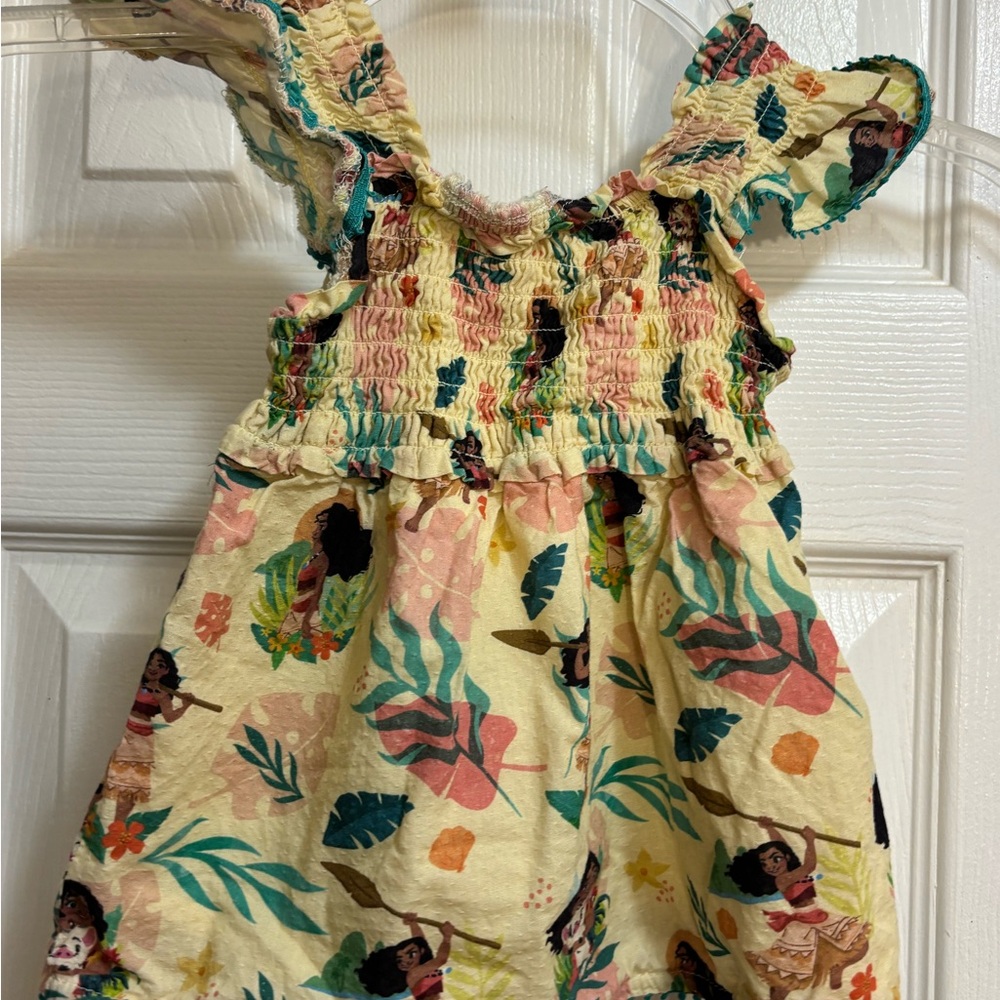 Disney's Moana Toddler Girl Smocked Tank size 4 authentic